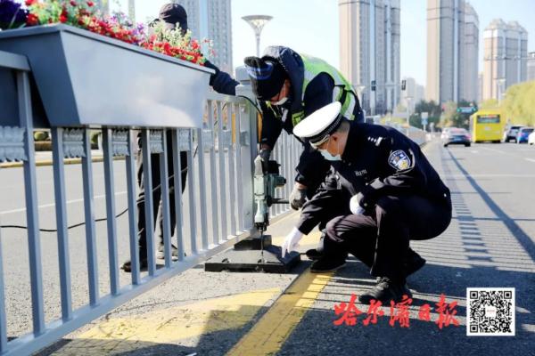 景觀交通護欄亮相哈市街頭！除了美觀，它還有這個作用